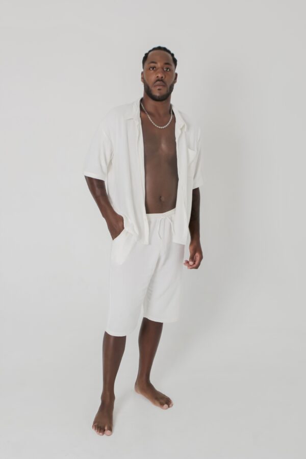 elias set short white pearl front